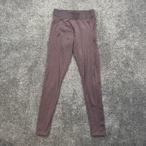 Adidas Leggings Womens Small Purple High Rise Yoga Pants Athletic Gym Stretch